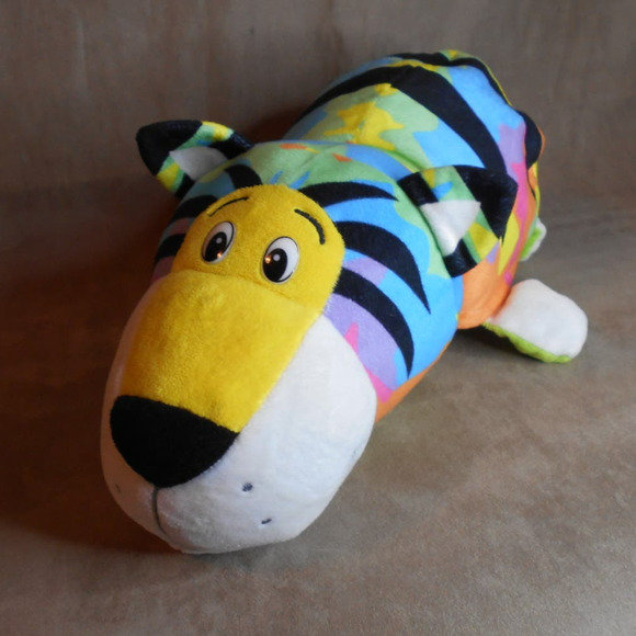 Flip a Zoo Toby Turtle & Gildy Tiger 2-in-1 Plush Large 16" FlipAZoo - Picture 3 of 13